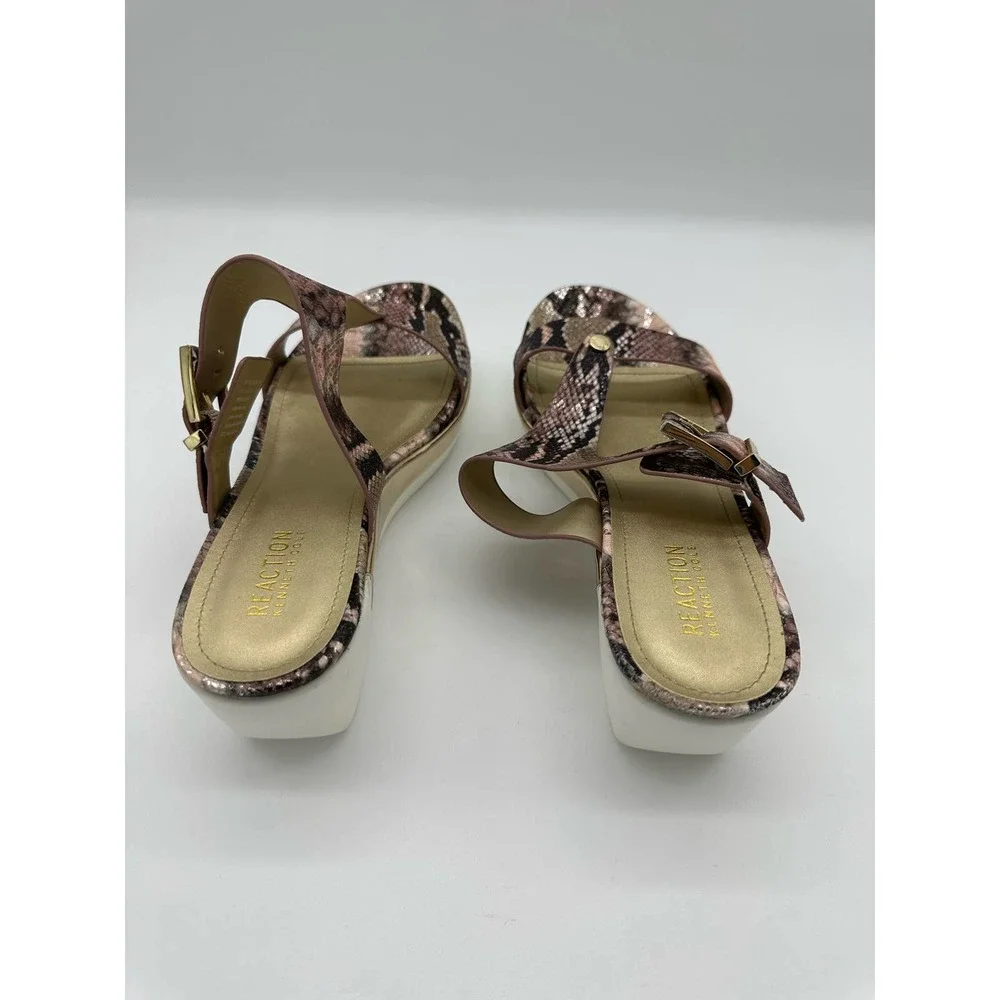 Kenneth Cole Reaction Women's Pepea Buckle Wedge Sandals Women's Shoes 9.5